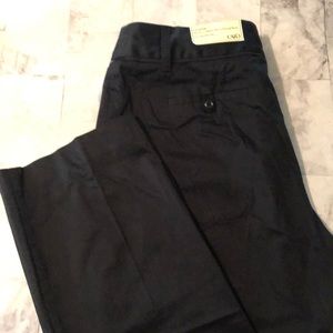 Black straight leg pants